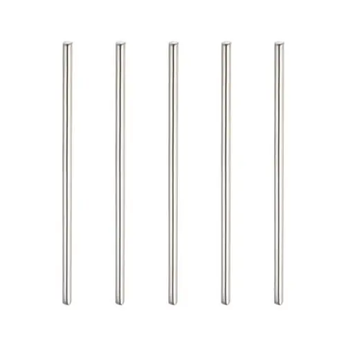 Produktbild: Rebower 304 Edelstahl Massiver Rundstab, (für Durchschläge, verschiedene Wellen, DIY Handwerk, Modellflugzeug, Modellschiff, Modellautos) - 3,5mmx100mm / Silberton / 5 Stück
