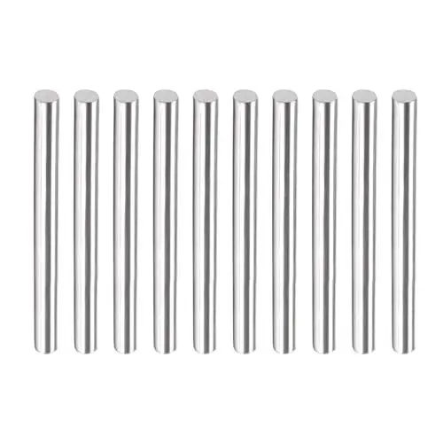 Produktbild: Rebower 304 Edelstahl Massiver Rundstab, (für Durchschläge, verschiedene Wellen, DIY Handwerk, Modellflugzeug, Modellschiff, Modellautos) - 3mmx25mm / Silberton / 20 Stück