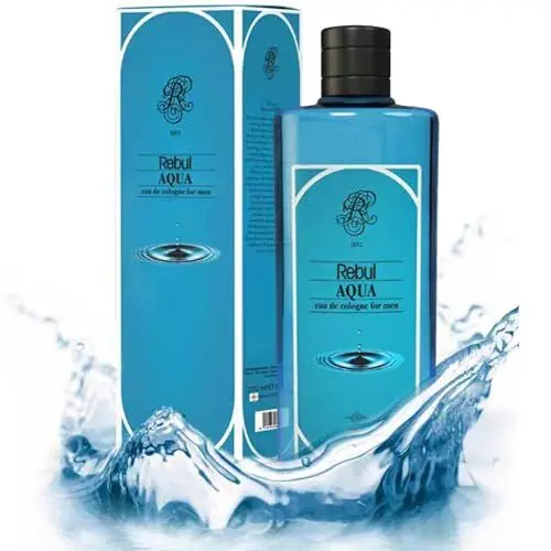 Produktbild: Rebul Aqua Eau de Cologne | Kölnisch Wasser für Herren Glasflasche 250ml After Shave, Cologne, Rasierwasser für Herren und Damen