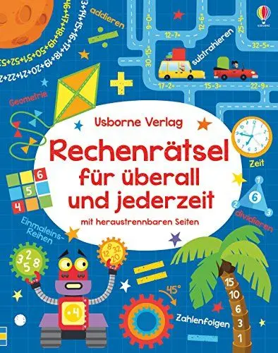 Produktbild: Rechenrätsel für überall und jederzeit: Mit heraustrennbarem Seiten (Usborne Mitmach-Blöcke)