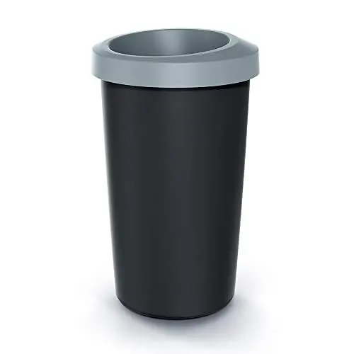 Produktbild: Recyclingeimer 25l keden aus Kunststoff mit praktischem grauem offenen Deckel.