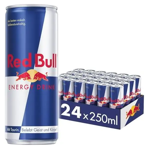 Produktbild: Red Bull Energy Drink, 24 x 250 ml, Dosen Getränke 24er Palette, OHNE PFAND