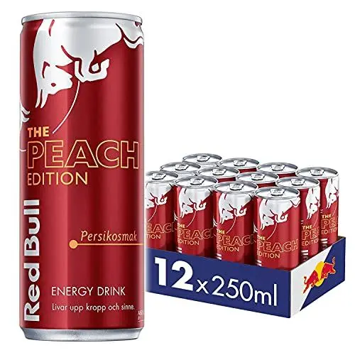 Produktbild: Red Bull Energy Drink EINWEG (Peach Edition Pfirsich inkl. 3,00€ Pfand, 12x250ml)