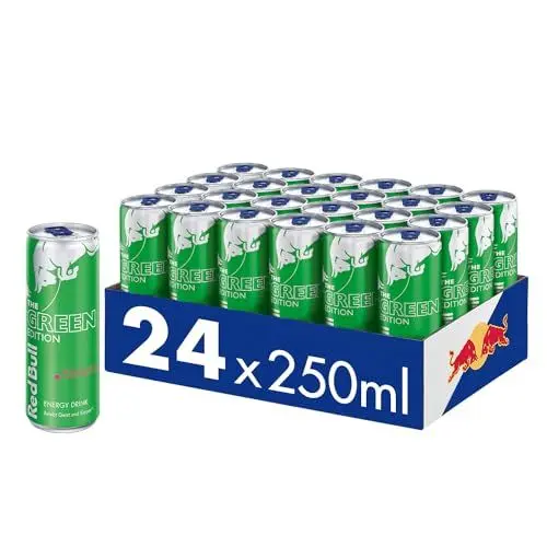 Produktbild: Red Bull Energy Drink Green Edition - 24er Palette Dosen - Getränke mit Kaktusfrucht-Geschmack, EINWEG (24 x 250 ml)
