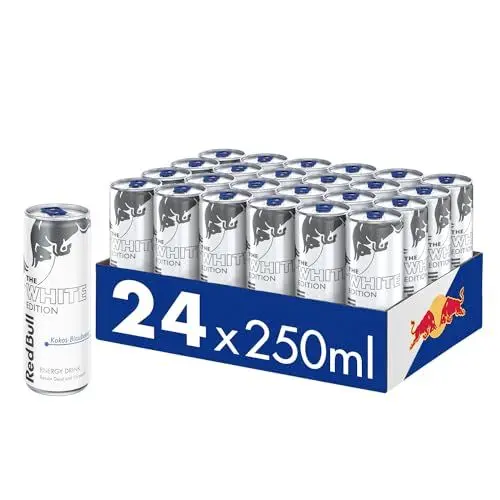 Produktbild: Red Bull Energy Drink White Edition - 24er Palette Dosen - Getränke mit Kokos-Blaubeere-Geschmack, EINWEG (24 x 250 ml)