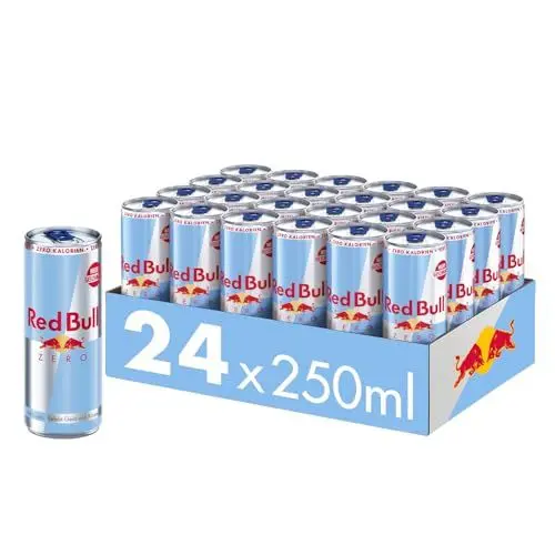 Produktbild: Red Bull Energy Drink Zero - 24er Palette Dosen - Getränke ohne Zucker und Kalorien EINWEG (24 x 250 ml)