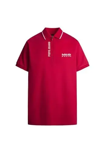 Produktbild: Red Bull Racing X Pepe Jeans Herren RBR Sports Zip Placket Polo, Red (Mars RED), XL