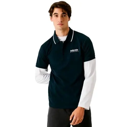 Produktbild: Red Bull Racing X Pepe Jeans Herren Tipped Logo Polo Poloshirt, Blau (Dulwich Blue), XL