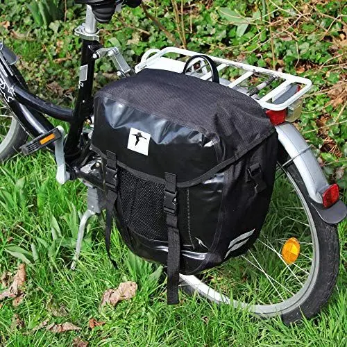 Produktbild: Red Loon Packtasche Gepäckträgertasche Fahrradtasche LKW Plane wasserdicht, Farbe:Schwarz