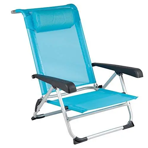 Produktbild: Red Mountain BO-Camp Alu Strand Stuhl Liege Camping Falt Stuhl Garten Sessel Niedrig 100 kg blau