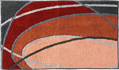 Produktbild: REDBEST Badematte, Badteppich, Badvorleger Lynn - rutschhemmend, Flauschiger Flor, pflegeleicht, für Fußbodenheizung geeignet - Terra Größe 70x120 cm