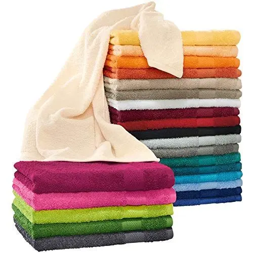 Produktbild: REDBEST Badetuch Chicago schwarz Größe 100x150 cm - saugstark, strapazierfähig, ideal für Reisen, Sport (weitere Farben)