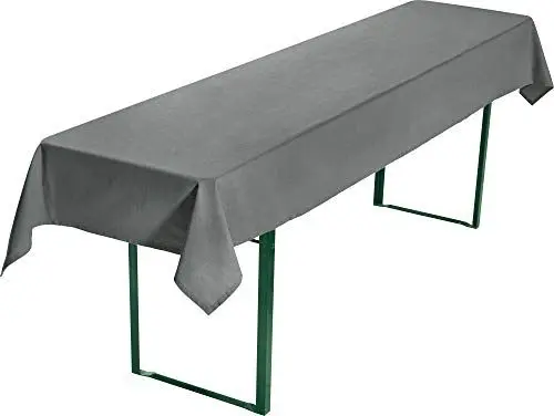 Produktbild: REDBEST Biertisch-Tischdecke, Biertisch-Auflage, Tischdecke Bierzeltgarnitur, Bierbanktischdecke grau Größe 90x260 cm - strapazierstark und langlebig