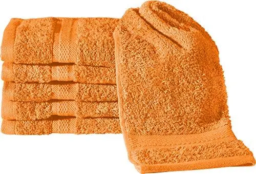 Produktbild: REDBEST Gästetuch 6er-Pack Chicago orange Größe 30x50 cm - saugstark, strapazierfähig, ideal für Reisen, Sport (weitere Farben)