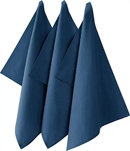 Produktbild: REDBEST Geschirrtuch, Küchentuch 3er-Pack Seattle, 100% Baumwolle dunkelblau Größe 50x70 cm - saugstarke, strapazierfähige Qualität, mit Aufhängung (weitere Farben)