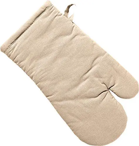 Produktbild: REDBEST Ofenhandschuh, Backofenhandschuh Seattle, 100% Baumwolle beige Größe 15x30 cm - innen hitzebeständige Wattierung, außen feines, glattes Gewebe, mit Schlaufe (weitere Farben)