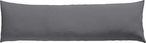 Produktbild: REDBEST Seitenschläferkissenbezug Single- Jersey San Francisco, grau Größe 40x140 - weiche Qualität, bügelfrei, praktischer Reißverschluss, 100% Baumwolle