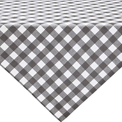 Produktbild: REDBEST Tischdecke, Mitteldecke Landhaus karo Nashville grau Größe 100x100 cm - strapazierstark, langlebig, glattes Gewebe, mit Kuvertsaum (weitere Farben, Größen)