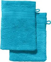 Produktbild: REDBEST Waschhandschuh 2er-Pack Chicago - saugstark, strapazierfähig, ideal für Reisen, Sport - türkis Größe 15x21 cm (weitere Farben)