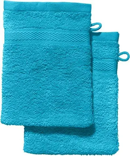 Produktbild: REDBEST Waschhandschuh 2er-Pack Chicago - saugstark, strapazierfähig, ideal für Reisen, Sport - türkis Größe 15x21 cm (weitere Farben)
