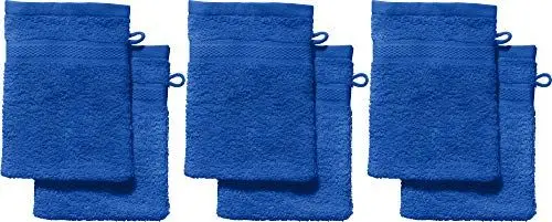 Produktbild: REDBEST Waschhandschuhe, Waschlappen 6er-Pack Chicago Royalblau Größe 15x21 cm - saugstark, strapazierfähig, ideal für Reisen, Sport (weitere Farben)