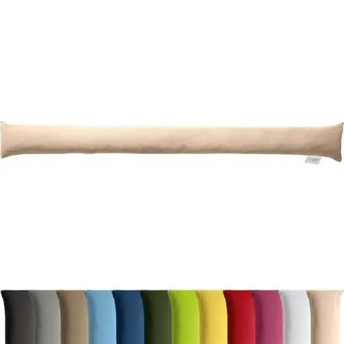 Produktbild: REDBEST Zugluftstopper - Türstopper - Windstopper - Luftzugstopper - Windschutz - für Fenster und Türen Serie Seattle - Premium-Qualität - mit Beschwerung beige Größe 90x10 cm