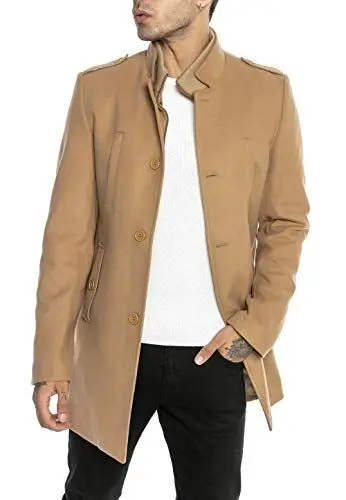 Produktbild: Redbridge Herren Mantel Winterjacke elegante Jacke Slim-Fit Transformable Braun L