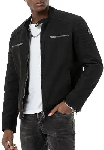 Produktbild: Redbridge Premium Jacke im Bikerstil Casual mit Frontreißverschluss Schwarz M