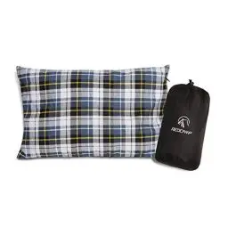 Produktbild: REDCAMP 30x40/50cm Camping Kopfkissen Komprimierbar, Campingkissen Weich Leicht, Reise Kissen Cover Pillow Outdoor, Kleines Kissen Blau Rot Grau Grün Mehrweg… (Blau und Weiß)