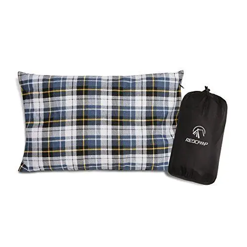Produktbild: REDCAMP 30x40/50cm Camping Kopfkissen Komprimierbar, Campingkissen Weich Leicht, Reise Kissen Cover Pillow Outdoor, Kleines Kissen Blau Rot Grau Grün Mehrweg… (Blau und Weiß)