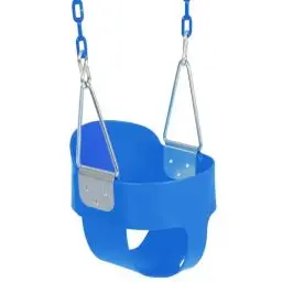 Produktbild: REDCAMP Babyschaukel Outdoor, hohe Rückenlehne, Wasserdichter Eva volle Eimer-Schaukelsitze mit verstellbarem Seil und 4 Karabinern, Kleinkind Schaukel für Hinterhof Spielplatz Schaukel Zubehör, Blau