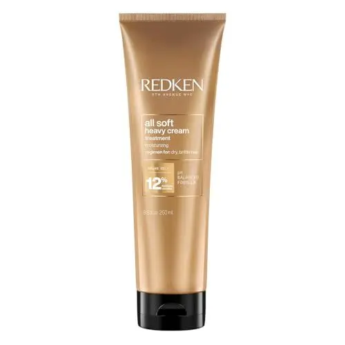 Produktbild: Redken Haarmaske für trockenes und brüchiges Haar, Belebt und hydratisiert, Mit Keratin-Komplex und Argan-Öl, All Soft Heavy Cream, 1 x 250 ml