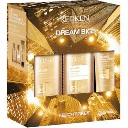 Produktbild: Redken Pflegeset Shampoo 300ml, Conditioner 300ml und Heavy Cream 250ml für trockenes und brüchiges Haar, Belebt und hydratisiert, Mit Omega-6 und Argan-Öl, All Soft