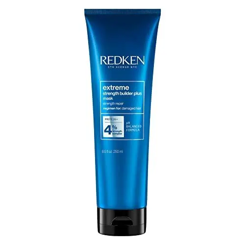 Produktbild: Redken Intensiv-Haarmaske für alle Arten von Haarschäden, Repariert und regeneriert, Anti Haarbruch, Extreme Strength Builder Plus Mask, 1 x 250 ml