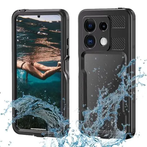 Produktbild: Redmi Note 13 Pro Hülle,IP68 Wasserdicht Stoßfest Staubdicht 360 Grad Ganzkörper Schutzhülle mit Eingebautem Displayschutz Outdoor Panzerhülle Unterwasser Handyhülle für Xiaomi Redmi Note 13 Pro 5G
