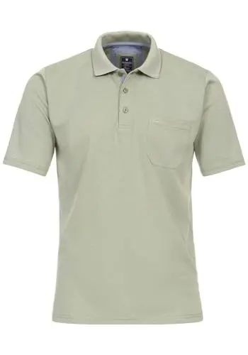 Produktbild: Redmond Polo Shirt Hemdkragen Kurzarm Brusttasche Uni Oliv Größe X6L