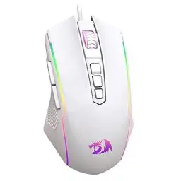 Produktbild: Redragon Gaming Maus, Gaming Mouse mit RGB und Einstellbar 8000 DPI, Maus mit 9 programmierbare Tasten und Feuertaste, RGB Gaming Maus mit ergonomisches Design für MMO/FPS/PC/Windows/Mac, Weiß