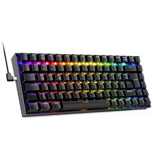 Produktbild: Redragon Mechanische Gaming Tastatur, RGB 75% Mechanische Tastatur mit Hot-Swappable Rote Linear Switches,85 Tasten Programmable QWERTZ Layout Tastaur K629