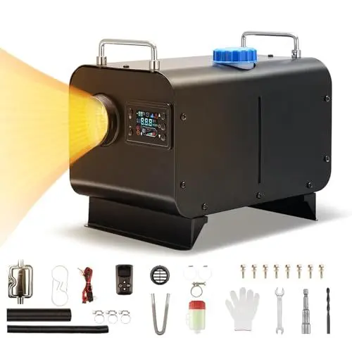 Produktbild: Redriver Diesel Standheizung, 12V/24V Air Heater, 10 Min Schnellaufheizung, Timer, Überhitzungsschutz, Leise Heizung, LCD-Display, Fernbedienung, für Auto, LKW, Wohnmobil, Boot 2KW 5KW 8KW