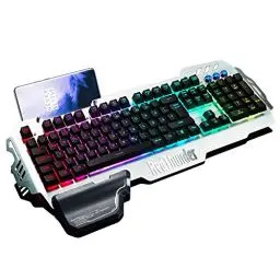 Produktbild: RedThunder K900 Halbmechanisch Gaming Tastatur (Version 2024), QWERTZ DEUTSCH Layout, RGB Beleuchtete Tastatur, Ganzmetallpaneel, 26 Tasten Anti-Ghosting, Tastatur Für PC/Laptop/Xbox One Gamer