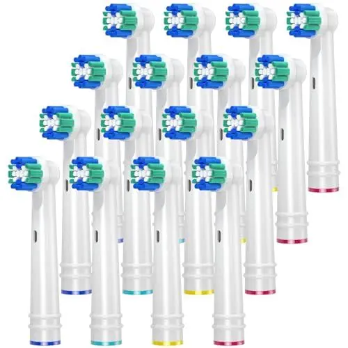 Produktbild: REDTRON Ersatzbürstenköpfe für Oral B, 16 Pack elektrische Zahnbürstenköpfe für Oral B Braun, Classic Precision Clean Bürstenköpfe Fit Professional Care, Vitality Pro Smart Genius Series und mehr,Weiß