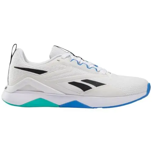 Produktbild: Reebok Herren NANOFLEX TR 2 Sneaker,Footwear White Black Unleashed Green,38.5 EU
