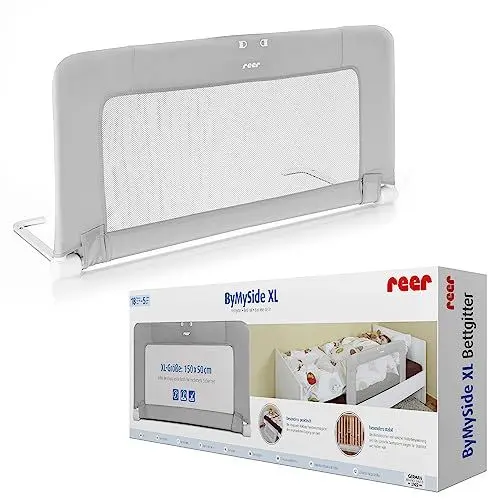 Produktbild: Reer ByMySide, Rausfallschutz fürs Babybett, 150x50 cm Länge, für Betten von 180 - 210 cm, grau