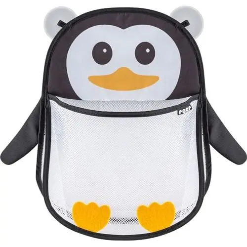 Produktbild: Reer MyHappyPingu Badespielzeug-Netz, hygienische Aufbewahrung für Badewannenspielzeug, Wannenablage