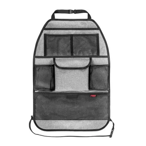 Produktbild: reer Autorücksitz-Organizer TravelKid Tidy, schmutzabweisend, viele Taschen, für alle Autositze, auch Sportsitze, grau
