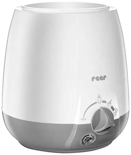 Produktbild: reer Babykostwärmer Simply Hot für Fläschchen und Gläschen, mit Warmhaltefunktion, Weiß/Grau, 1 Stück (1er Pack)