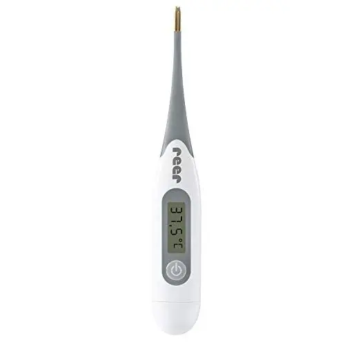 Produktbild: reer ExpressTemp Digitales Fieberthermometer, Messzeit 10 Sekunden, vergoldete flexible Spitze, für Baby und Kind