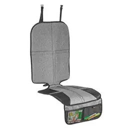 Produktbild: reer Kindersitz-Unterlage TravelKid MaxiProtect, Autositz-Schutzunterlage mit Rückenlehnen-Schutz, rutschfeste Unterlage, ISOFIX geeignet, für alle herkömmlichen Modelle, grau