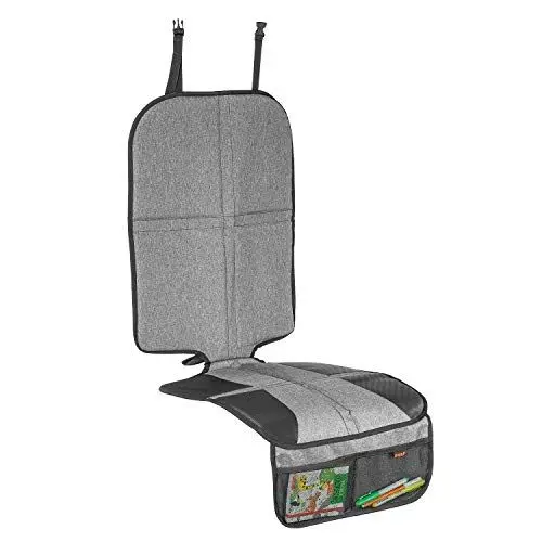 Produktbild: reer Kindersitz-Unterlage TravelKid MaxiProtect, Autositz-Schutzunterlage mit Rückenlehnen-Schutz, rutschfeste Unterlage, ISOFIX geeignet, für alle herkömmlichen Modelle, grau