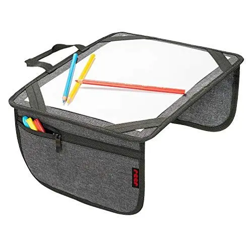 Produktbild: reer Malunterlage für unterwegs TravelKid Play, leicht und stabil, praktische Taschen, wasserabweisend, schmutzabweisend, grau